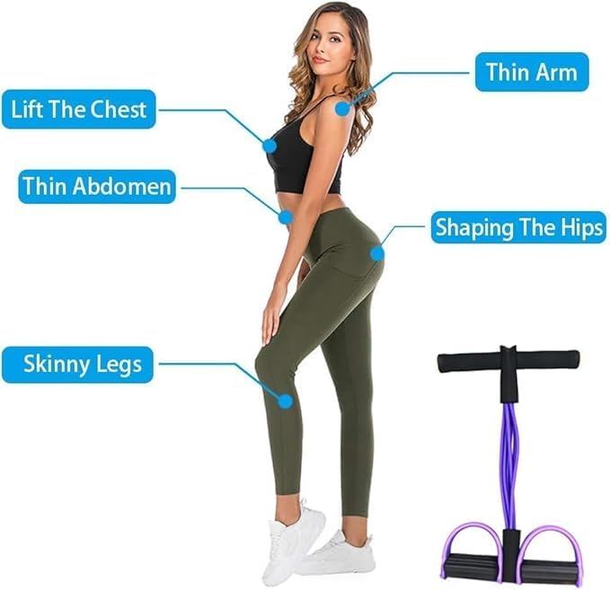 Tummy Trimmer Abs Workout Equipment exercise equipment for home weight loss machine Stomach Exercise Leg Exercise Belly Fat Burner for Men and Women Pull Reducer (Multi Colour) 4