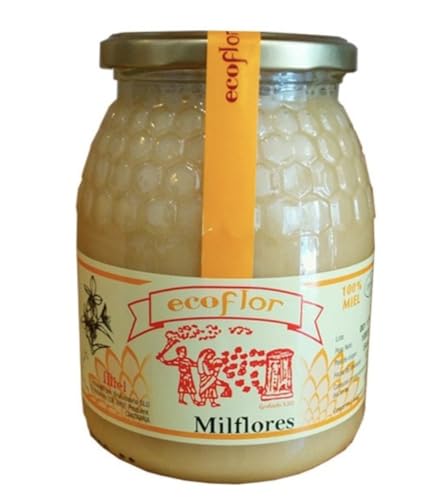 Miel de Milflores. Miel pura de Abeja Española, 100% Natural. De sabor único y un aroma intenso. Miel artesana de cosecha propia en zona de Cantabria, España. Miel de abeja pura. Gourmet.