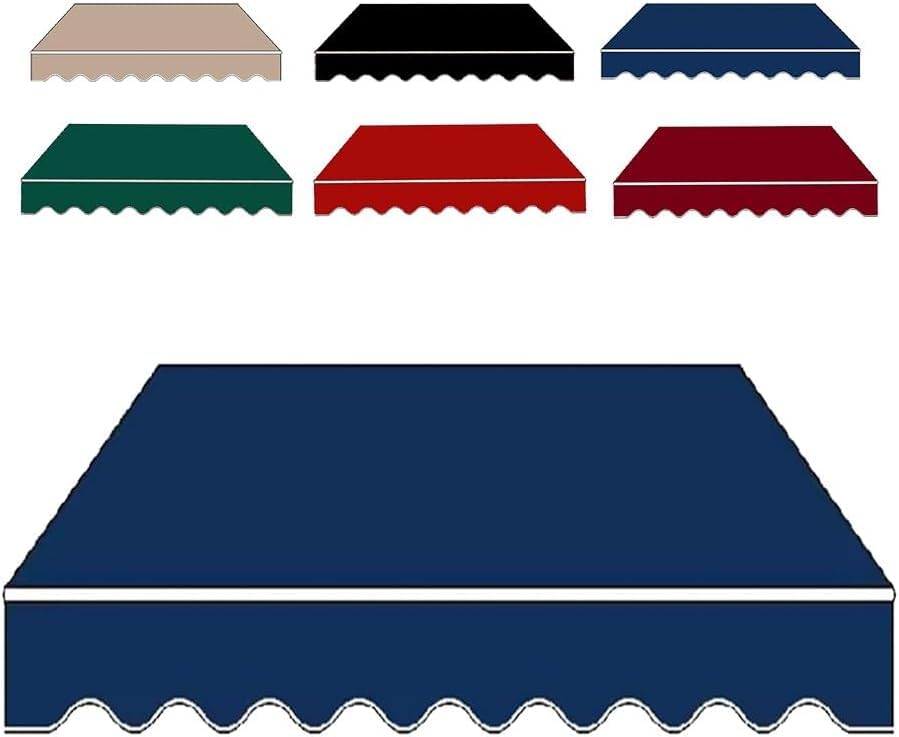 Auvent de terrasse bleu marine profitez de l'ombre avec cette toile de rechange rétractable