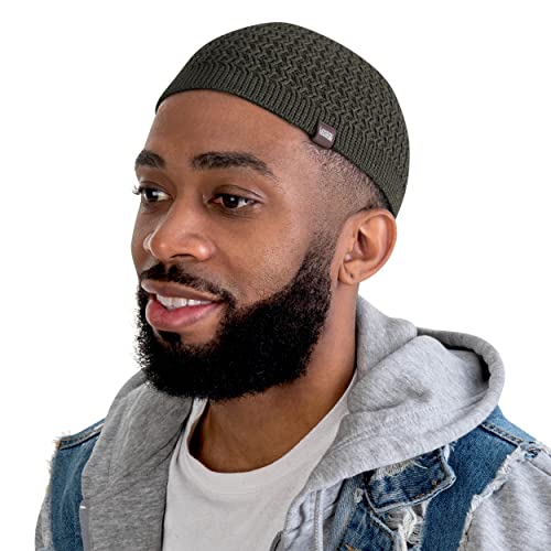 Image of Zigzag Knit Breathable Skull Caps for Men & Women