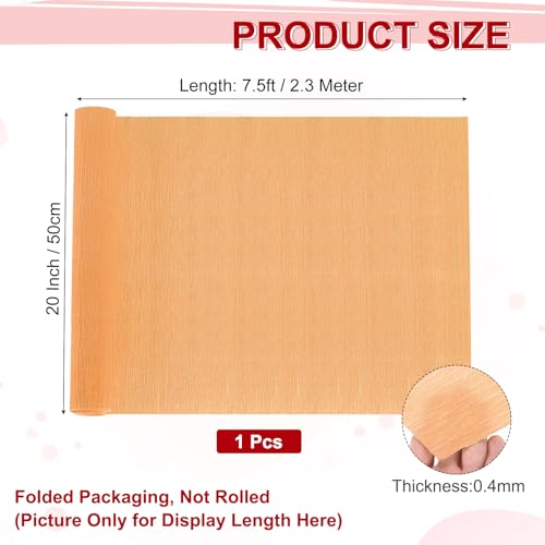 Image of MECCANIXITY Crepe Paper Roll 7.5ft Long 20 Inch Wide for Wedding Ceremony Various Large Festivals Decoration, Orange Yellow