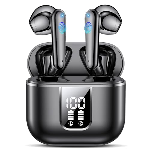 EUQQ Cuffie Bluetooth 60 Ore,Auricolari Bluetooth,Cuffie Wireless con 4 ENC