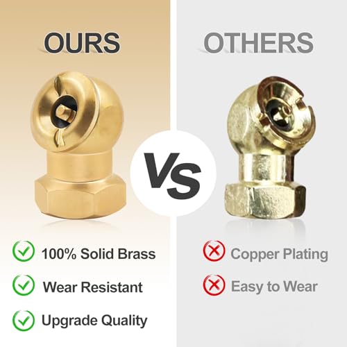 WNCGC 1/4\" Portable Air Chuck Closed Brass Ball Inflator for Inflator Gauge Compressor Accessories, 2 Pack