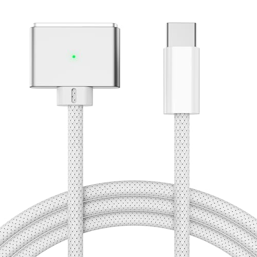 YBSGO 140W USB-C to Magnetic 3 Cable, 6.6FT Compatible with Magsafe 3 Cable for MacBook Air 2024 M3 13-15inch, 2023-2022 M2, Pro 2024-2023 M4-M2 Pro & Max 14 16, 2021 M1 & Max 14 16