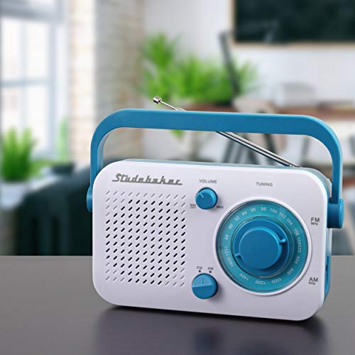 Studebaker Portable Am/Fm Radio (White) Sb2001 #TOP1