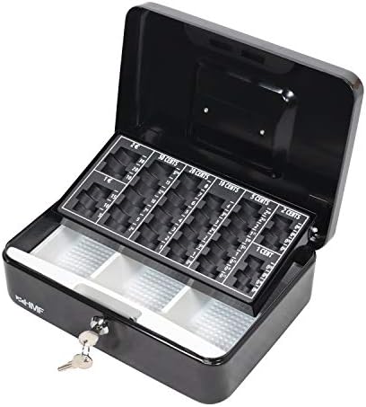 HMF 10022-02 kasetka na pieniądze 25 x 18 x 9 cm, czarna