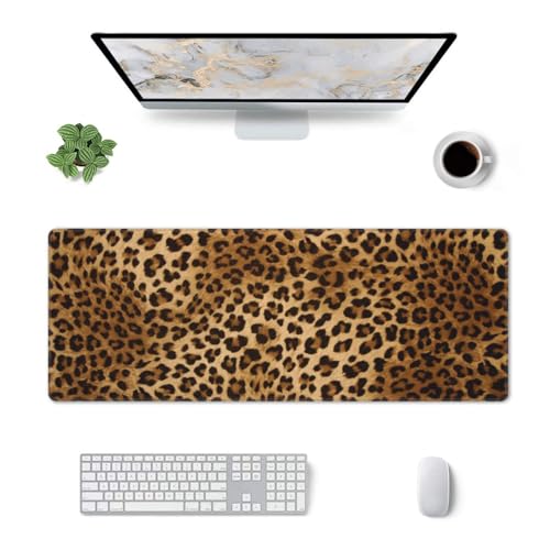 Tapis de souris léopard 30 x 80 cm lavable et imperméable pour clavier - 6