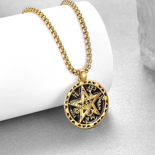 Tetragrammaton Necklace 925 Sterling Silver Tetragrammaton de Plata Tetragrammaton Pendant Amuletos de Protección y Buena Suerte for Men2