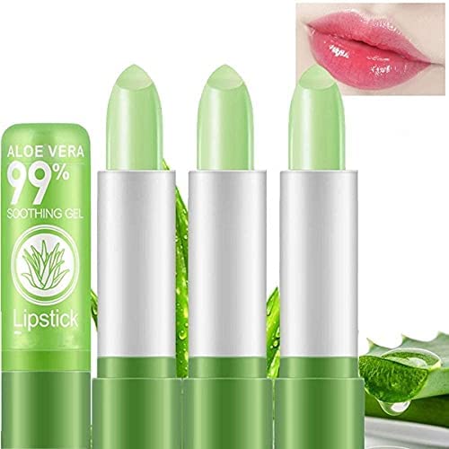 FLENGO; MADE FOR YOU Long Lasting Nutritious Lip Balm Lips Moisturizer Magic Temperature Color Changing Aloe Vera Lipstick Pack of 3-picture-12