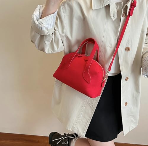 Suede Crossbody Bag for Women Simple Casual Handbag Stylish Shoulder Purse Small Shoulder Tote Top Handle Handbags2