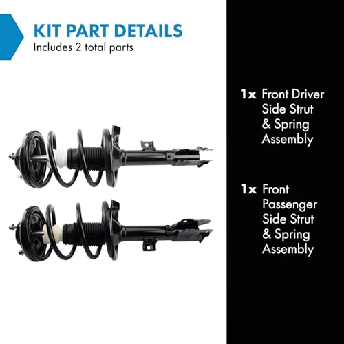 Image of TRQ Front Driver and Passenger Side Strut and Spring Assembly Set Loaded