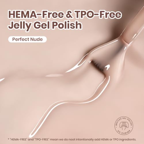 Image of Beetles Nude Gel Nail Polish, Perfect Nude 15ML Jelly Neutral Nail Polish