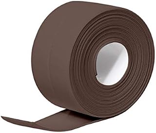 Caulk Strip,Funwaretech Self-Adhesive Waterproof Sealing Tape,Mildewproof & Moisture Proof Sealer for Kitchen Countertop,Sink,Bathroom,Toilet,and Bathtub Floor Wall Edge Protector,3.2mX3.8cm-Brown
