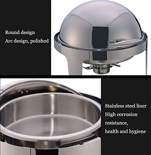 HSBAIS Speisenwärmer Buffetwärmer, Edelstahl Chafing Dish Roll-Laden Warmhaltebehälter Warmhaltebehälter für Catering… – Bild 4
