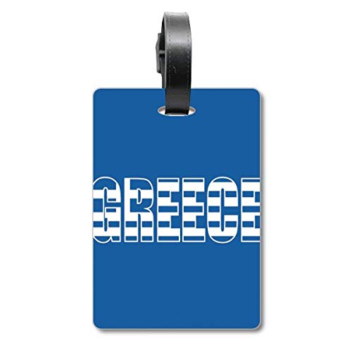 Étiquette de bagage Grèce de qualité supérieure avec attache renforcée