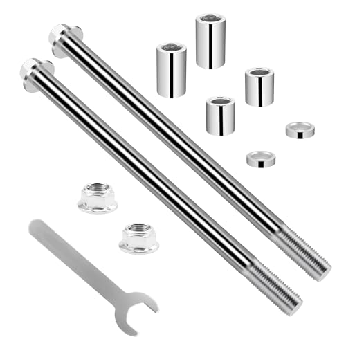 12mm 205mm Front Rear Wheel Axle with Bushing 30mm 20mm 5mm Compatible with 50cc 110cc 125cc Dirt Bike Moped Scooter QUAD ATV Mini Bike Parts 2PCS