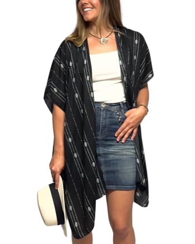 Image of Humble Hilo Womens Kimono Cardigan Sleeveless Lightweight Cover Up Casual & Flowy, 2 Sizes