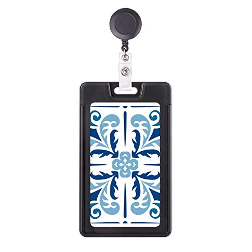Porte-badge rétractable bleu marocain pour le bureau