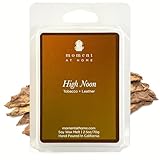 Moment At Home Non Toxic Scented Wax Cubes Melts | High Noon - Tobacco & Leather Scented Soy Wax Melts Pack 2.5oz Clean Burning Eco Friendly Soy Wax; Hand Poured in America