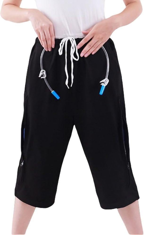 Tptawf Unisex One Color Catheter Pants With Double Pockets For Nephrostomy Foley Suprapubic Biliary Drainage Incontinence,Xxl