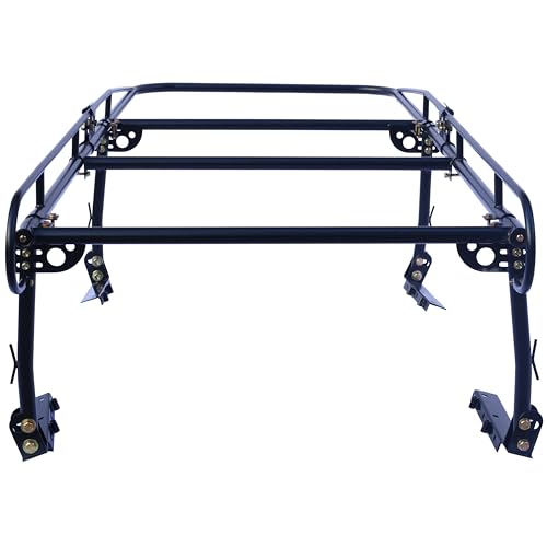 1000LBS Adjustable Truck Contractors Rack Ladder Pickup Kayak Lumber Rack Side Bar Long Cab,Universal Truck Bed Rack Contractor Ladder Pickup Lumber Utility Kayak Full Size Rack 58\"(W) x138(L) x33(H)