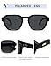 VANLINKER Retro Vintage Polarized Trendy Small Square Sunglasses for Women Men 2025 Fashion Shades VL9858,All Black