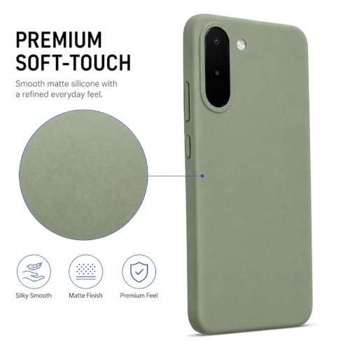 Image of FIRST MART Matte Silicone Back Cover for OnePlus N6x - Green