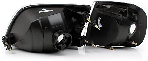 Replacement Headlights w/Corner Lights Amber/Chrome Compatible with 1997-03 Ford F-150 | 1997-02 Expedition