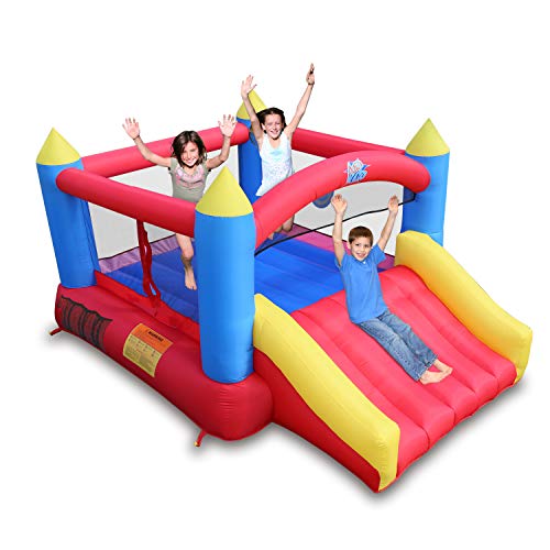 ACTION AIR Bounce House, Inflatable Bouncer Without Air Blower, 450W/0.6HP Blower Needed to Operate, Durable Sewn with Extra Thick Material