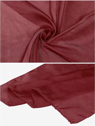 Women Solid Satin Scarves, 20"x20" Small Square Silky Kerchief Neck Scarf Neckerchief4