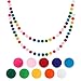 G2PLUS 2 Pezzi Ghirlande di Palla di Feltro Ghirlanda Pom Pom con 60 Palline Colorate in Feltro Ornamenti appesi Handmade Pom Pom Decorazione per Bambini Camera da Letto Festa Compleanno