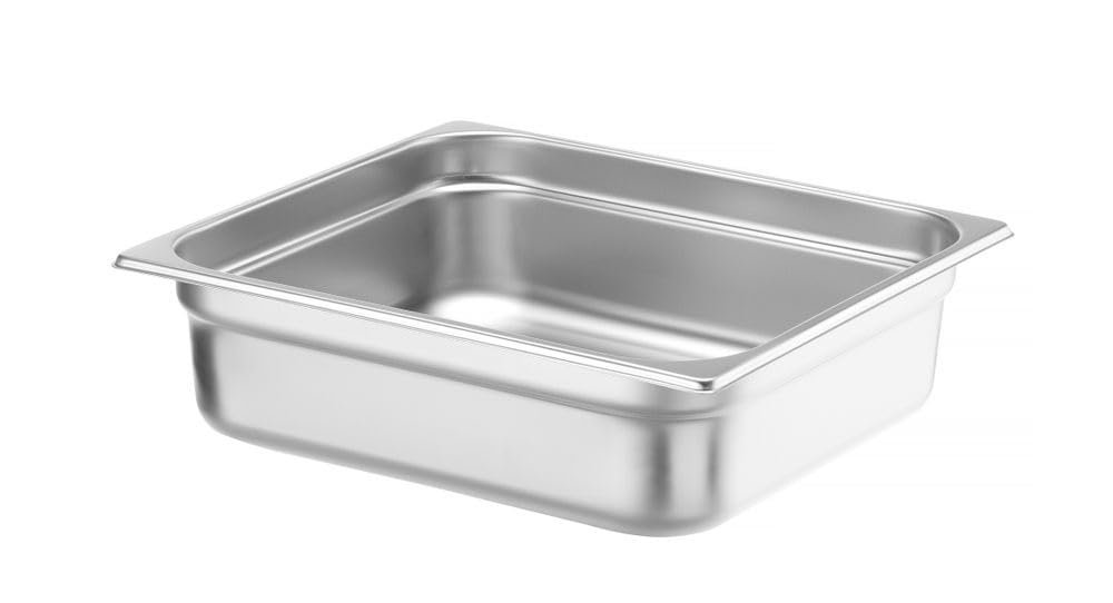 HENDI Contenitore Gastronorm, GN 2/3, resistenza termica -40 °C a 300 °C, compatibile con i forni a convezione, frigoriferi, bagno María, chafing dishes, 9L, 354x325x(H)100mm, acciaio inox 18/10