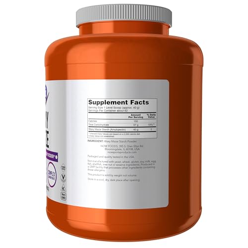 Image of NOW Foods Sports Nutrition, Waxy Maize Powder, Endurance* /Energy Production* /Recovery*, 5.5-Pound