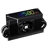 Thermalright HR10 2280 PRO Digital Black-Precision Solid-State Drive Temperature Monitoring, Built-in ARGB Digital Display and Smart Fan Control, up to 6500RPM