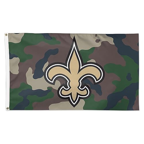 Drapeau New Orleans Saints Camo WinCraft en tissu ultra résistant qui ne se décolore pas au soleil