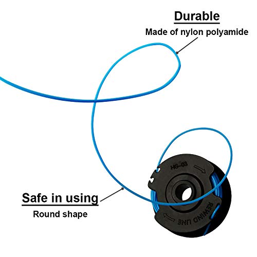 Thten 29242 29082 Trimmer Spool Replacement 27Ft 0.065 Inch For Greenworks 24V 40V 21052 29272 And 21212 Dual Line Electric String Trimmers With 3411546A6 Cap Covers Parts(6Pack+2 Cap) #TOP2