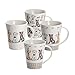 SPOTTED DOG GIFT COMPANY - Kaffeetassen mit Hunde-Motiven - Kaffeebecher mit Tier-Design - Geschenk für Hundebesitzer und Hundeliebhaber - 4er-Set