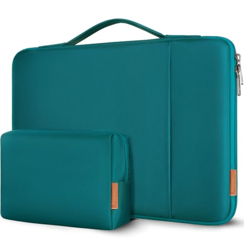 Protezione Completa a 360°:La custodia per laptop Domiso fornisce al tuo laptop una protezione rinforzata，lo strato esterno della custodia per laptop è realizzato in poliestere resistente all'acqua， la schiuma antiurto da 8 mm e una fodera morbida, confortevole e vellutata formano due strati interni della borsa, riducendo l'impatto di collisioni o cadute accidentali, fornendo una protezione completa per il tuo laptop.