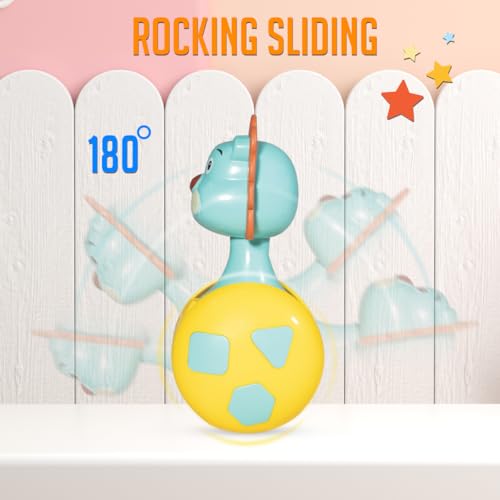 Image of Amazon Brand - Jam & Honey Baby Rattle Tumbler Set of 2 I Best Learning Toy Pushing Or Holding Toys | Baby Development Toys