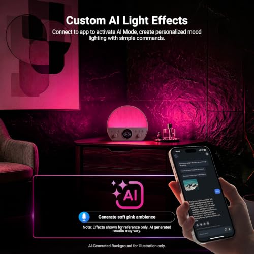 Image of NEEWER NF03 Sunrise Alarm Clock Smart Wake Up Light, AI App Control, Timer