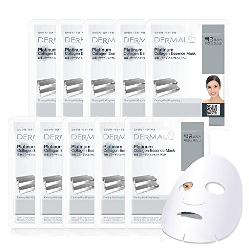 DERMAL Platinum Collagen Essence Full Face Facial Mask Sheet 23g - //coolthings.us