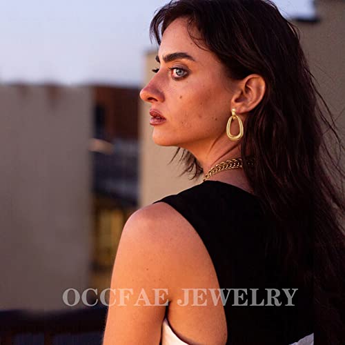 Gold Clip On Drop Earrings For Women Non Piercing Metal Dangle Earrings Retro Fashion Jewelry Multiple Styles,B #TOP2