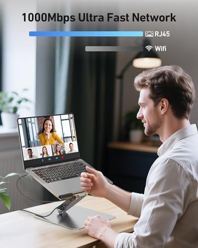BENFEI ノートパソコンスタンド USB C 6in1 ドッキングステーション BNF-ACC-0398G の商品画像 5