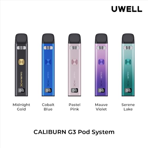 Uwell Caliburn G3 Mauve Violet | Vape/E-Zigarette im Pod-System - 2,5ml Tank, 900mAh, OLED-Display, USB-C, SideFill, MTL - Kompakt & Perfekt für Einsteiger