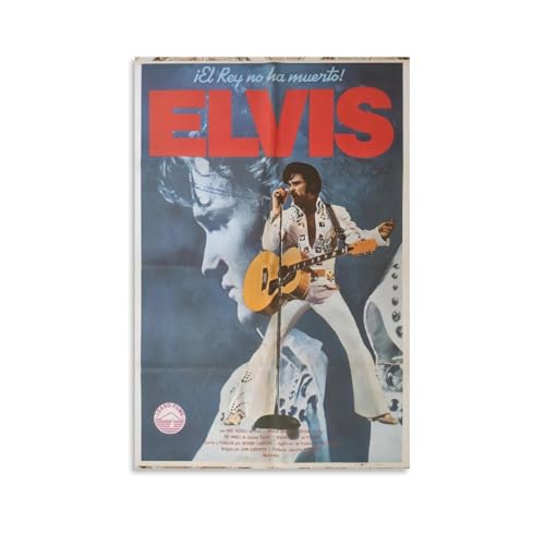 YRUAWRH Póster de Elvis Presley Elvis Aaron Presley, arte de pared, lona estética, póster vintage, pintura decorativa para dormitorio, sala de estar, 30 x 45 cm, estilo sin marco