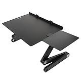 Support d'ordinateur portable - l'angle de degré entre le de l'ordinateur et le bureau qui est naturel et ergonomique améliore le confort de votre cou, support de refroidissement pour ordinateur portable