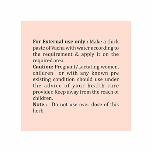 Herbsforever Vacha Powder – Acorus Calamus – Brain Care Herb – Helps To Soothes Nerves And Improves Memory Power – Non Gmo, Organic, Vegan – 230 Gms #TOP2