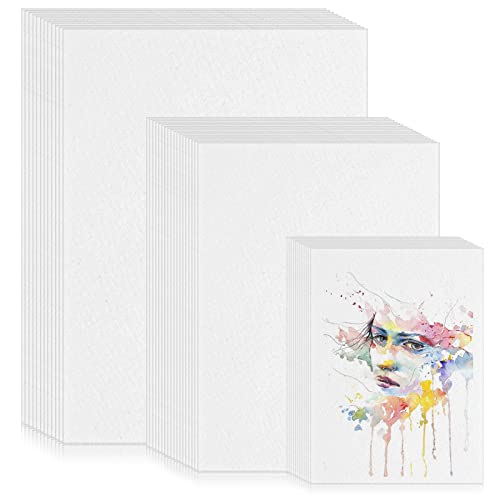 Papel de acuarela blanco en 3 tamaños con 100 hojas de prensa fría para pintura artística