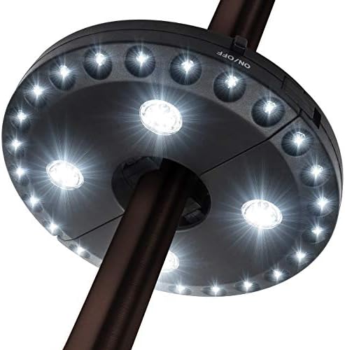 Patio Umbrella Light 3 Lighting Modes Cordless 28 LED Lights at 200 lux- 4 x AA Battery Operated for Patio Umbrellas, Camping Tents or Outdoor Use Forlivese