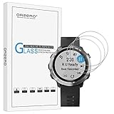 (3 Pack) Orzero for Garmin Forerunner 645 Music, Garmin Approach S40 Tempered Glass Screen Protector（Upgraded, 2.5D Arc Edges 9 Hardness HD Anti-Scratch Bubble-Free (Lifetime Replacement)